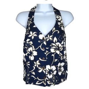 Vintage Blue Hilo Hattie Hawaiian Original
Halter Top!